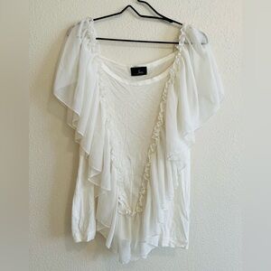Romantic cottagecore boho ruffle whimsical blouse